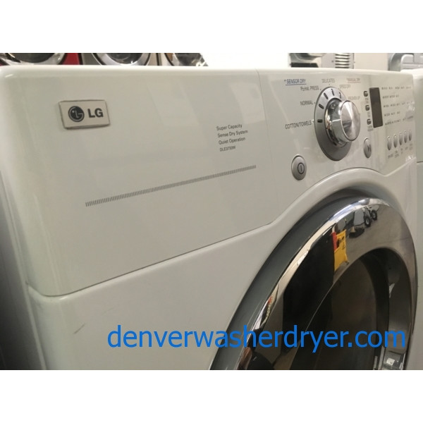 Great LG Front-Load Set, White, Sensor Dry, Sanitary Cycle, 220V, Wrinkle Care, Quality Refurbished, 1-Year Warranty!