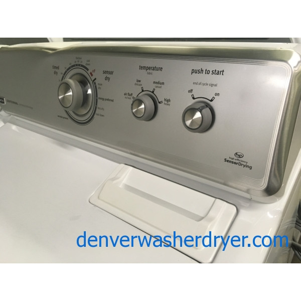 Mighty Maytag Commercial Tech. Set, Heavy-Duty, Electric, Agitator, HE, 29″ Wide Dryer, Quality Refurbished, 1-Year Warranty!