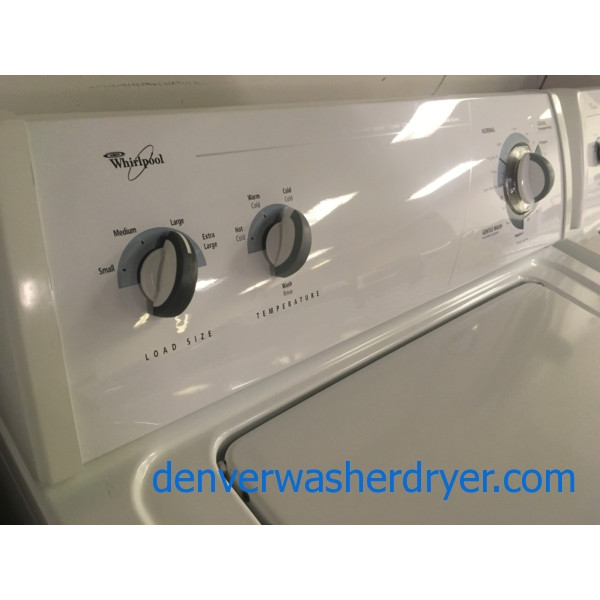 Whirlpool Set, Commercial Quality, Agitator, Capacity 3.2 Cu.Ft., 29″ Wide, 220V, Quality Refurbished, 1-Year Warranty!