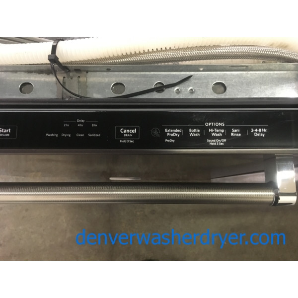 NEW!! KitchenAid Dishwasher, Built-In, Black Stainless, Bottle Wash Feature, Energy-Star Rated, Top Control, 1-Year Warranty!