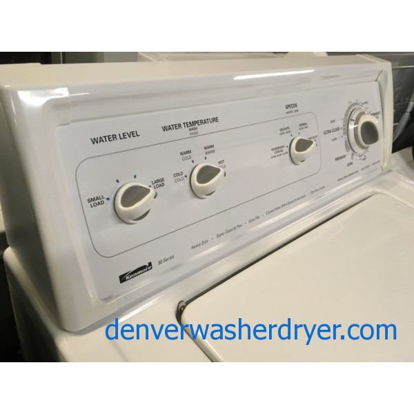 Nice Kenmore 80 Series Washer, Whirlpool Dryer, 220V, 29″ Wide, 1-Year Warranty!