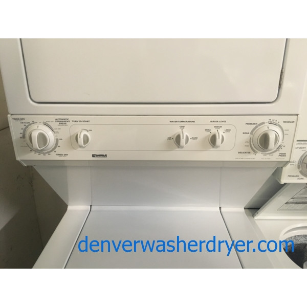 Kenmore Laundry Center, 27″ Wide, Agitator, Extra Rinse Option, 220V, Quality Refurbished