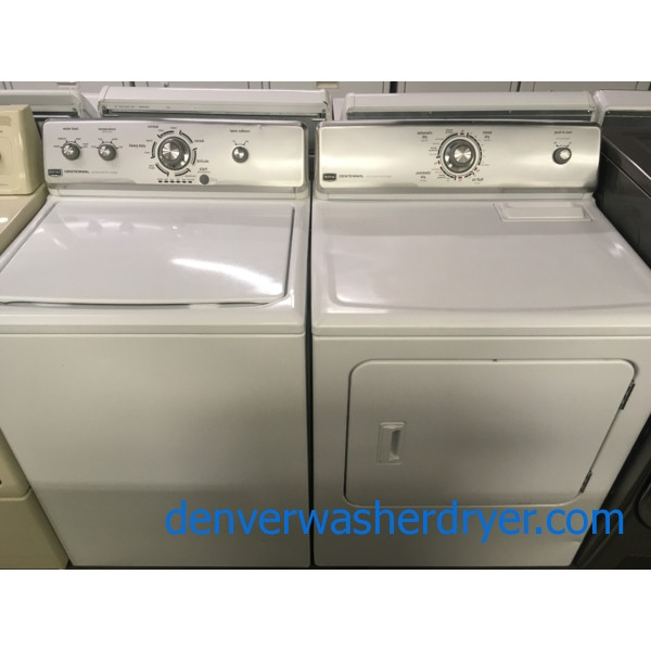 Nice Maytag MCT Washer and Dryer, Agitator, 29″ Wide, Wrinkle Prevent Option, Quality Refurbished, 1-Year Warranty!