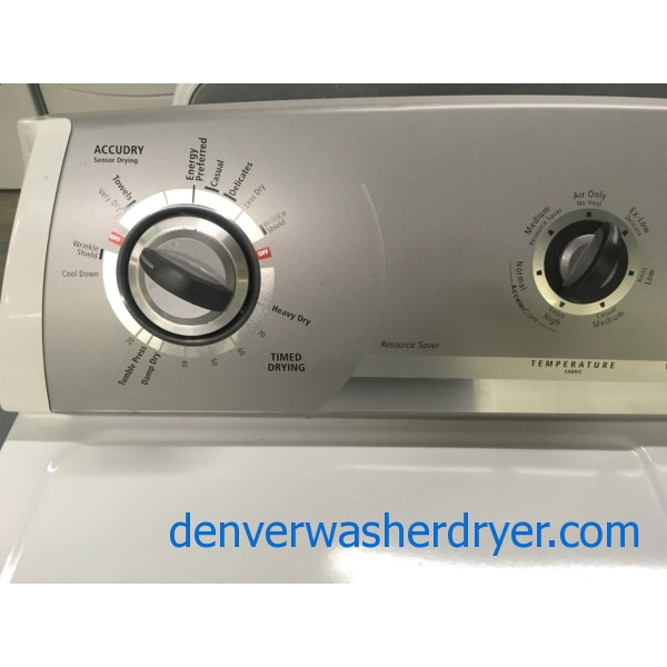 Wonderful Whirlpool Dryer, 220V, 29″ Wide, Wrinkle Shield Option, AccuDry Sensor Drying, Quality Refurbished, 1-Year Warranty!