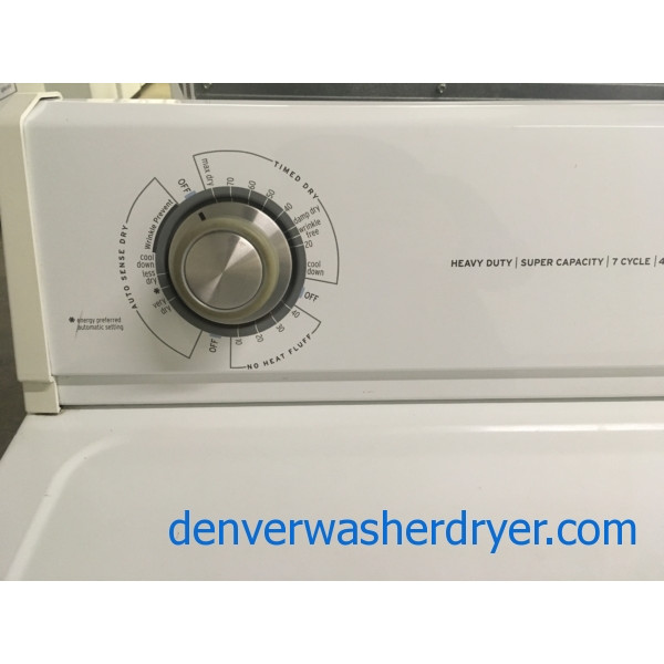 Great Roper by Whirlpool Dryer, 220V, 29" Wide, Capacity 7.0 Cu.Ft