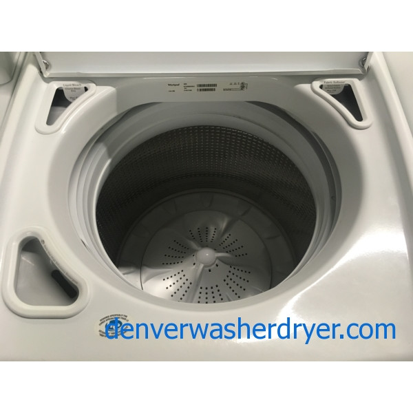 Wonderful Whirlpool Cabrio Set, Electric, HE, Deep Clean Option, Wrinkle Shield Feature, 29″ Wide, Quality Refurbished, 1-Year Warranty!