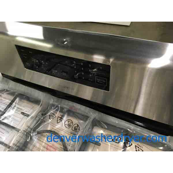 NEW! Stainless Steel 5-Burner Gas Range, 30″ Freestanding, Samsung