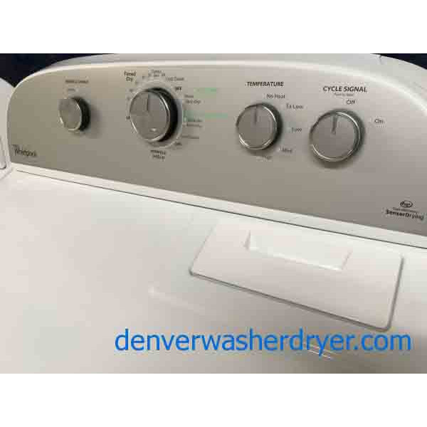Full-Size Whirlpool Laundry Set, 220v Dryer, 6-Month Warranty