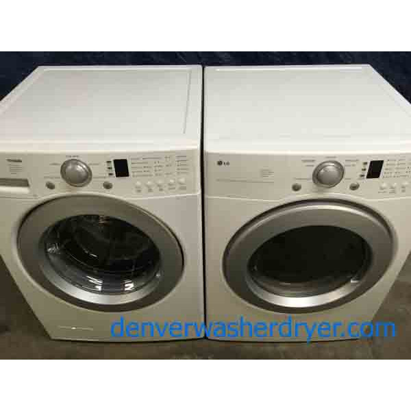 Luxurious LG Front Load Stackable Washer and Dryer with 1-Year Warranty!