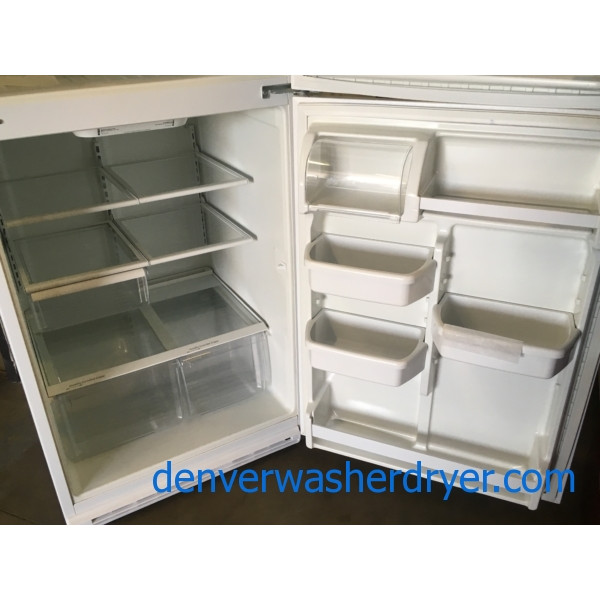 Lightly Used! Whirlpool White Top-Mount Refrigerator, 18.3 Cu.Ft. , Humidity Control Crispers, Quality Refurbished, 1-Year Warranty!