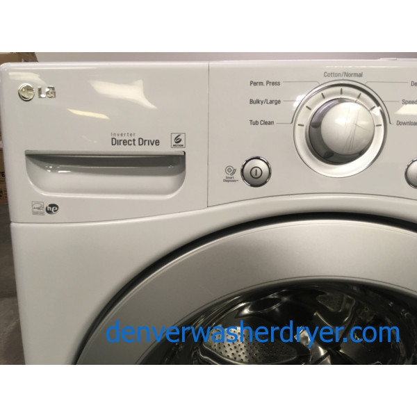 LG Mix-Match White Front-Load Washer, GAS Dryer 1-Year Warranty!