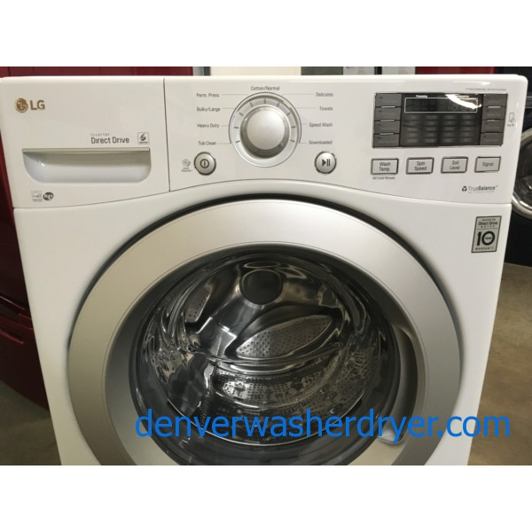 LG Front-Load Washer, White, Capacity 4.5 Cu.Ft., HE, Tub Clean Cycle, Fresh Care Option, WiFi Connected, Quality Refurbished, 1-Year Warranty!