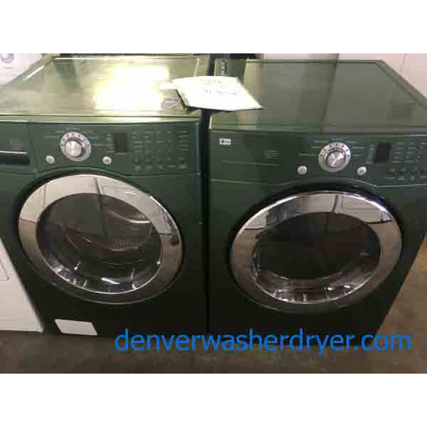 Green LG FL Washer with Matching Dryer