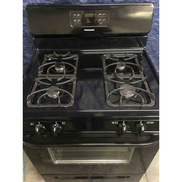 Glossy *GAS* Black 5.0 cu. ft. Free Standing Range with 1 Year Warranty!