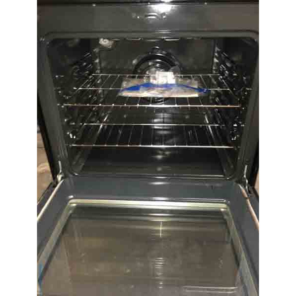 Black and Stainless Frigidaire 5.4 Cu. Ft. Self-Cleaning Freestanding Electric Convection Oven Glass Top Stove!