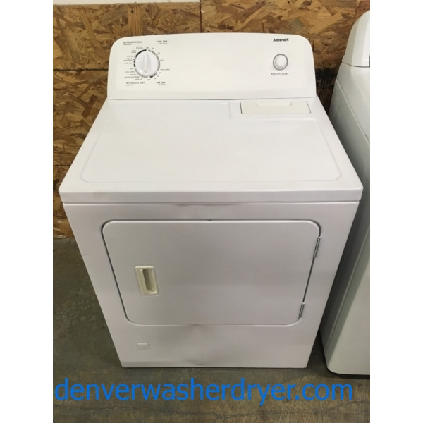 Admiral GAS Dryer, Wrinkle Prevent Option, 29″ Wide, Capacity 7.0 Cu.Ft., Quality Refurbished, 1-Year Warranty!