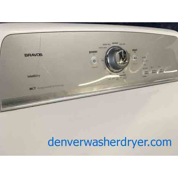 Marvelous Maytag Washer- Dryer, Electric, 27″ Wide in White, Intellidry Technology, Fully Refurbished