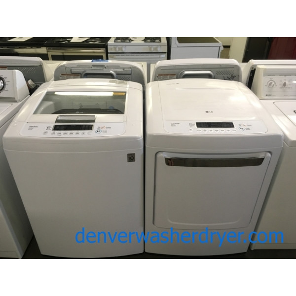 LG Top-Load Washer and Dryer Set, Direct-Drive, HE, Wrinkle Care Option, Electric, Quality Refurbished, 1-Year Warranty!