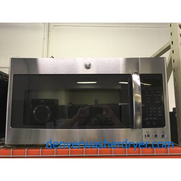 NEW!! GE Over-the-Range Microwave, Stainless, Sensor Cooking, Melt & Steam Features, 1.9 Cu.Ft. Capacity, 1-Year Warranty!