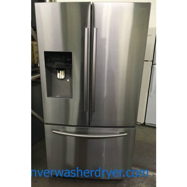 Lightly Used SAMSUNG Stainless Refrigerator, 24.6 Cu.Ft. Capacity, LED Lighting, CoolSelect Pantry Drawer, Energy-Star Rated, Quality Refrubished, 1-Year Warranty!