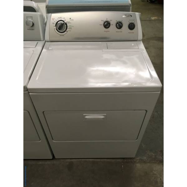 Whirlpool 29″ Wide Dryer, Electric, Wrinkle Shield Option, 7.0 Cu.Ft. Capacity, Hamper Style Door, Quality Refurbished, 1-Year Warranty!