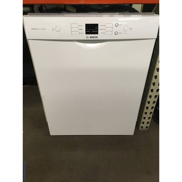 DUPE BOSCH 100 Series Dishwasher, White, Built-In, Tall Stainless Tub, 2 Racks, Sanitize Option, Energy-Star Rated, Quality Refurbished, 1-Year Warranty!