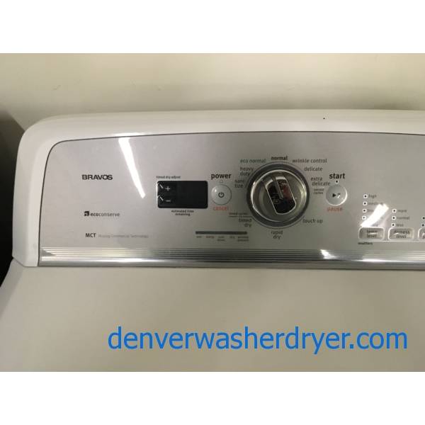 Maytag Bravos MCT Dryer, 27″ Wide, 220V, 7.4 Cu.Ft. Capacity, Sanitize Cycle, Wrinkle Prevent Option, Quality Refurbished, 1-Year Warranty!