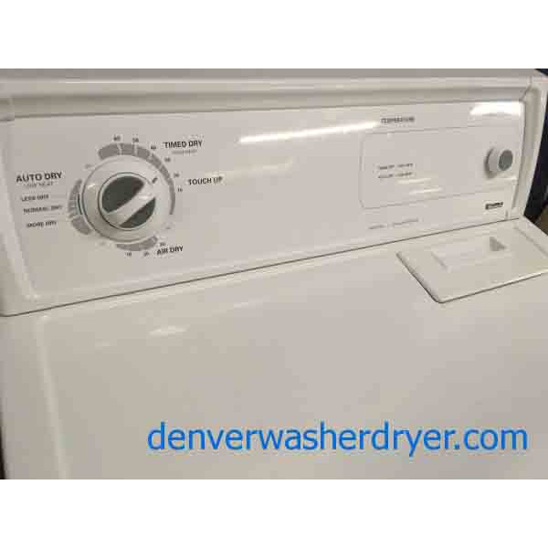 Extra Large Capacity Electric Dryer, Kenmore, Quality Refurbished, Slim 26″ Depth, 1-Year Warranty