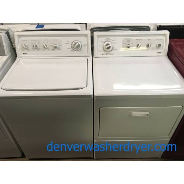 Heavy-Duty Kenmore ELITE Washer and Dryer Set, Agitator, Electric, Wrinkle Guard Option, 27″ Wide, Quality Refurbished, 1-Year Warranty!