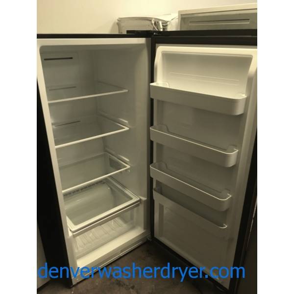 NEW!! Insignia Convertible Upright Freezer, Stainless, 13.8 Cu.Ft. Capacity, 4 Glass Shelves, Exterior Digital Control, 1-Year Warranty!