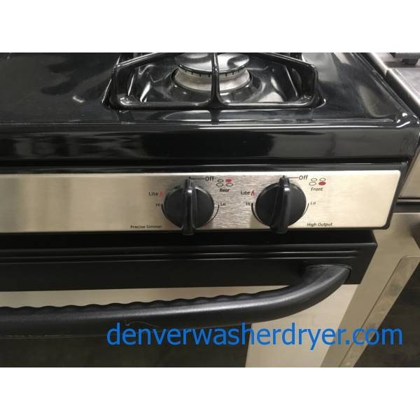 GE Stainless Steel Gas Stove and GE Dishwasher, Quality Refurbished, 1 Year-Warranty