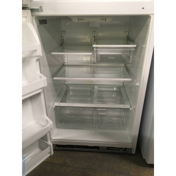 Whirlpool Top-Mount Refrigerator, Textured, White, 18.1 Cu.Ft. Capacity, 4 Glass Shelves, 30″ Wide, Quality Refurbished, 1-Year Warranty!
