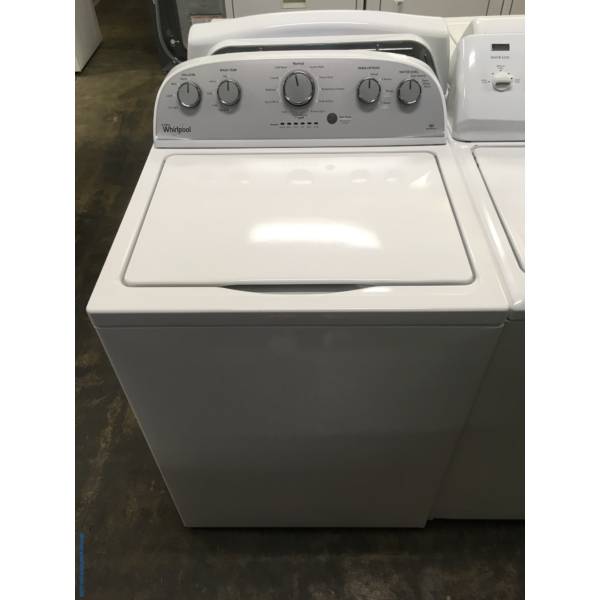 Lightly Used Whirlpool Top-Load Washer, Agitator, HE, Auto-Load Sensing, 3.5 Cu.Ft. Capacity, 28″ Wide, Quality Refurbished, 30-Day Warranty!