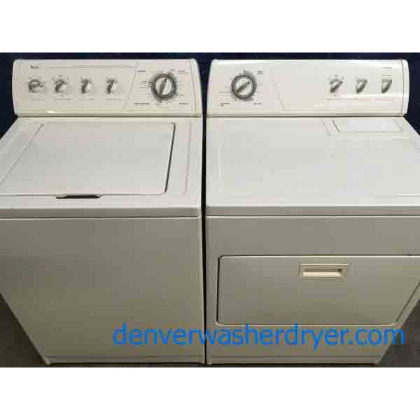 Whirlpool Washer & Dryer Set, Almond Colored, 1-Year Warranty