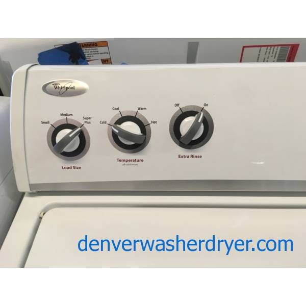 Whirlpool Top-Load Washer and Dryer Set, Agitator, Quality Refurbished, 1-Year Warranty!