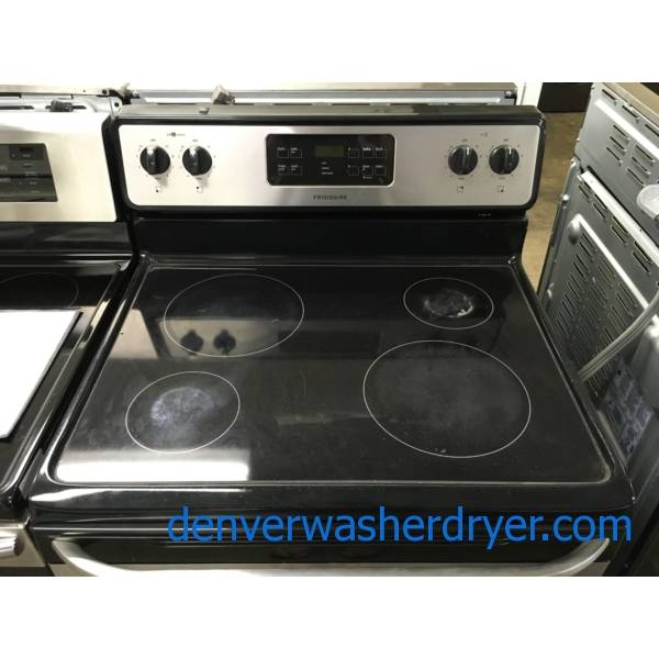 Frigidaire Stainless Range, Glass-Top, Self-Cleaning, 4 Burners, Quality Refurbished, 1-Year Warranty!