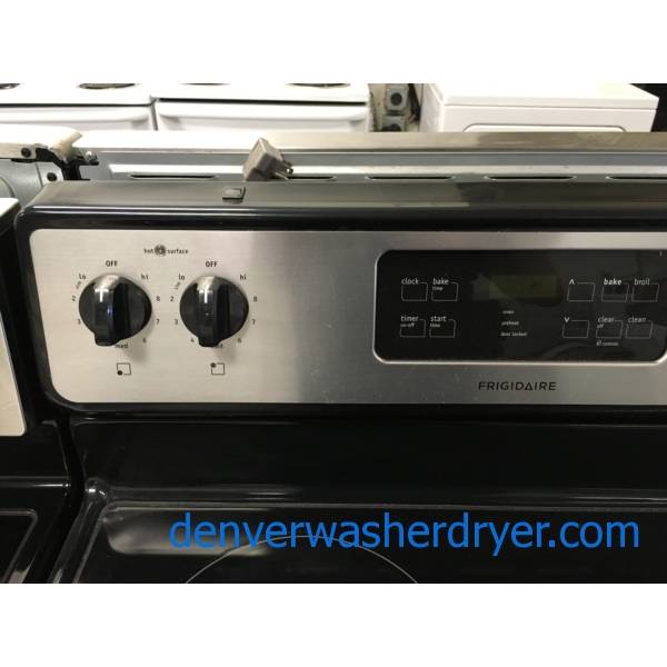 Frigidaire Stainless Range, Glass-Top, Self-Cleaning, 4 Burners, Quality Refurbished, 1-Year Warranty!