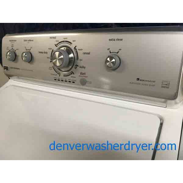 Maytag Centennial Commercial Technology Full-Sized Top-Load Washer & Electric Dryer 220v Set, 1-Year Warranty