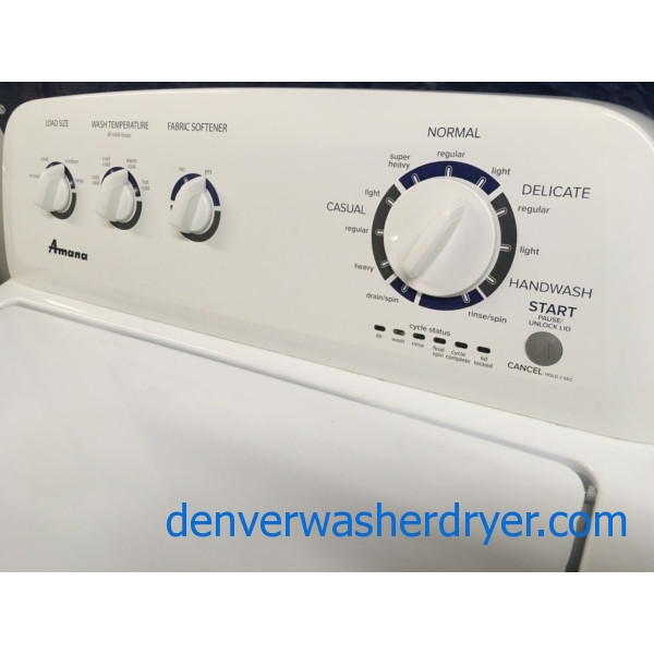 Amazing Amana Washer & Dryer Set, Full-Sized, Electric, 1-Year Warranty