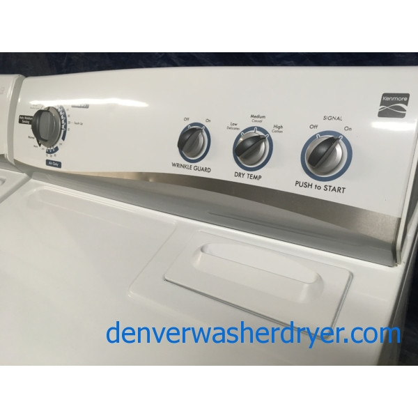 Kenmore w/Energy Star Washer & Dryer Set, 1-Year Warranty