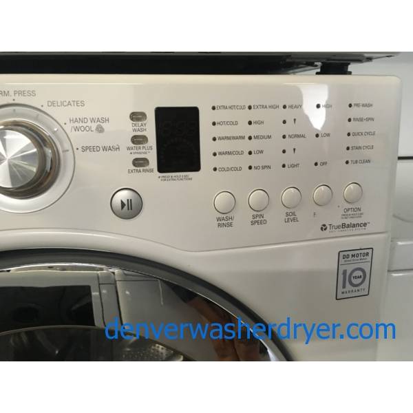 Stacked LG Electric Washer and Dryer, Black GE Dishwasher, 1-Year Warranty!