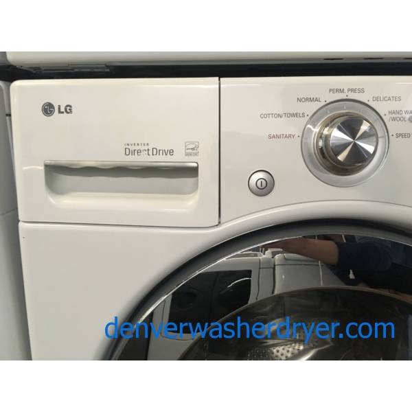 Stacked LG Electric Washer and Dryer, Black GE Dishwasher, 1-Year Warranty!