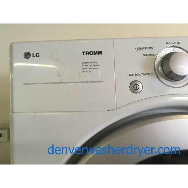 LG TROMM White Front-Load Set, Electric, Sensor Dry, Stain Cycle, Wrinkle Care, Super Capacity, Quality Refurbished, 1-Year Warranty!