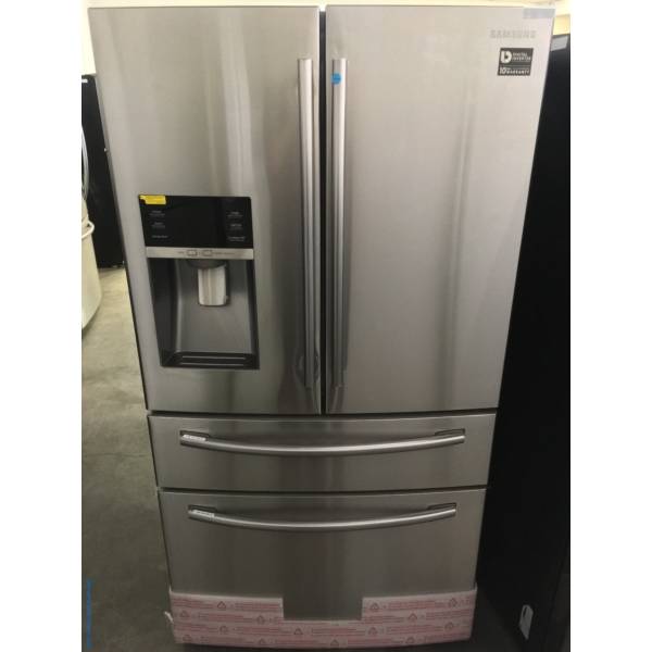 NEW! Scratch/Dent Stainless Samsung French-Door Refrigerator, FlexZone Drawer, 28.0 Cu.Ft. Capacity, 1-Year Warranty!