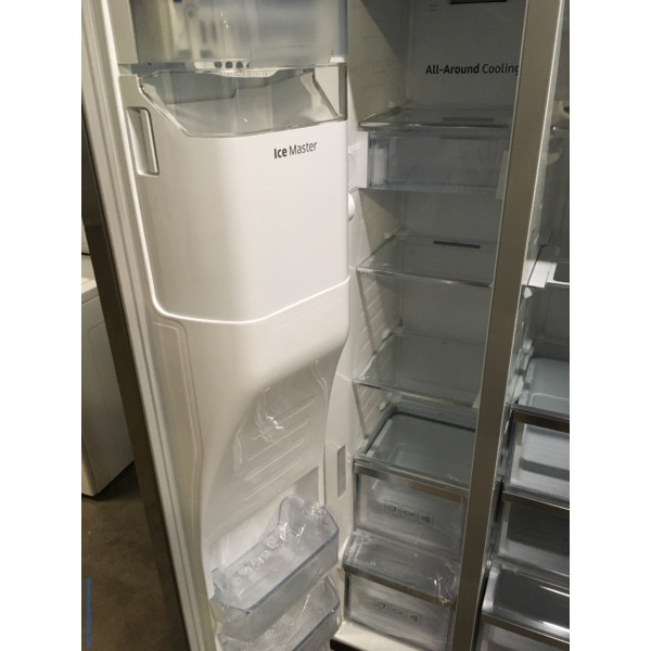 NEW Samsung 36″ Stainless Counter-Depth Side-by-Side Refrigerator, (22 Cu. Ft.),  1-Year Warranty