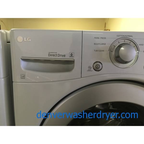 LG White Front-Load Washer w/ Pedestal, Fresh Care, Tub Clean Cycle, 3.5 Cu.Ft. Capacity, Quality Refurbished, 1-Year Warranty!