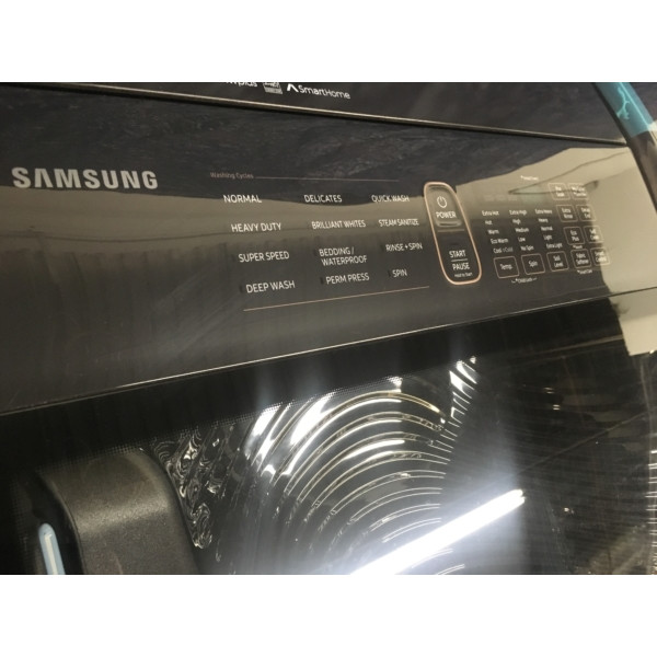 BRAND-NEW HE Samsung Direct-Drive with Steam Washer & Electric with Steam Dryer Set, Black Stainless, 1-Year Warranty