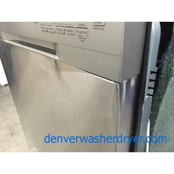 BRAND-NEW Samsung 24″ Built-In Front Control Panel Stainless Dishwasher, 1-Year Warranty