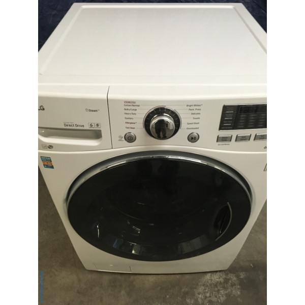 BRAND-NEW HE LG 27″ Stackable Front-Load Steam Washer, 1-Year Warranty