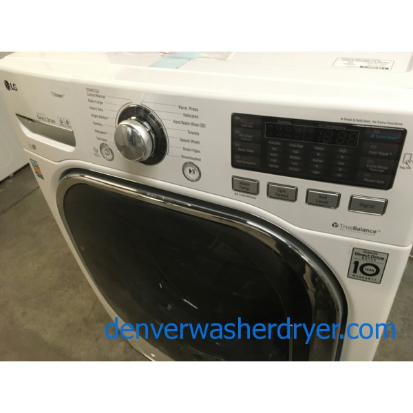 BRAND-NEW 27″ LG HE Stackable Front-Load Direct Drive Steam Washer, 1-Year Warranty